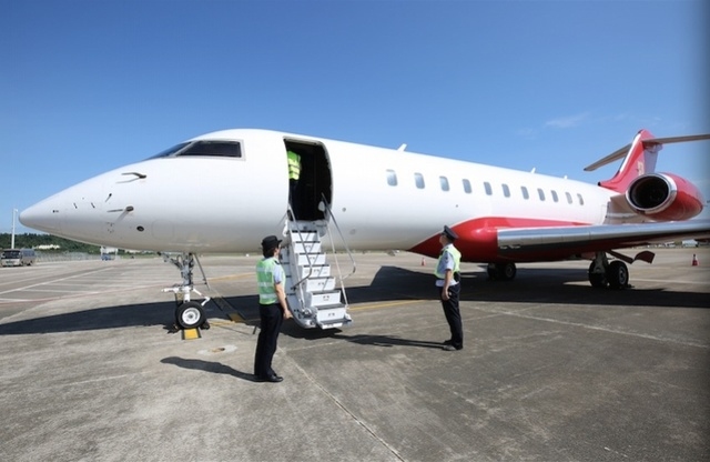 珠海機場迎來年內(nèi)首班國際公務(wù)機